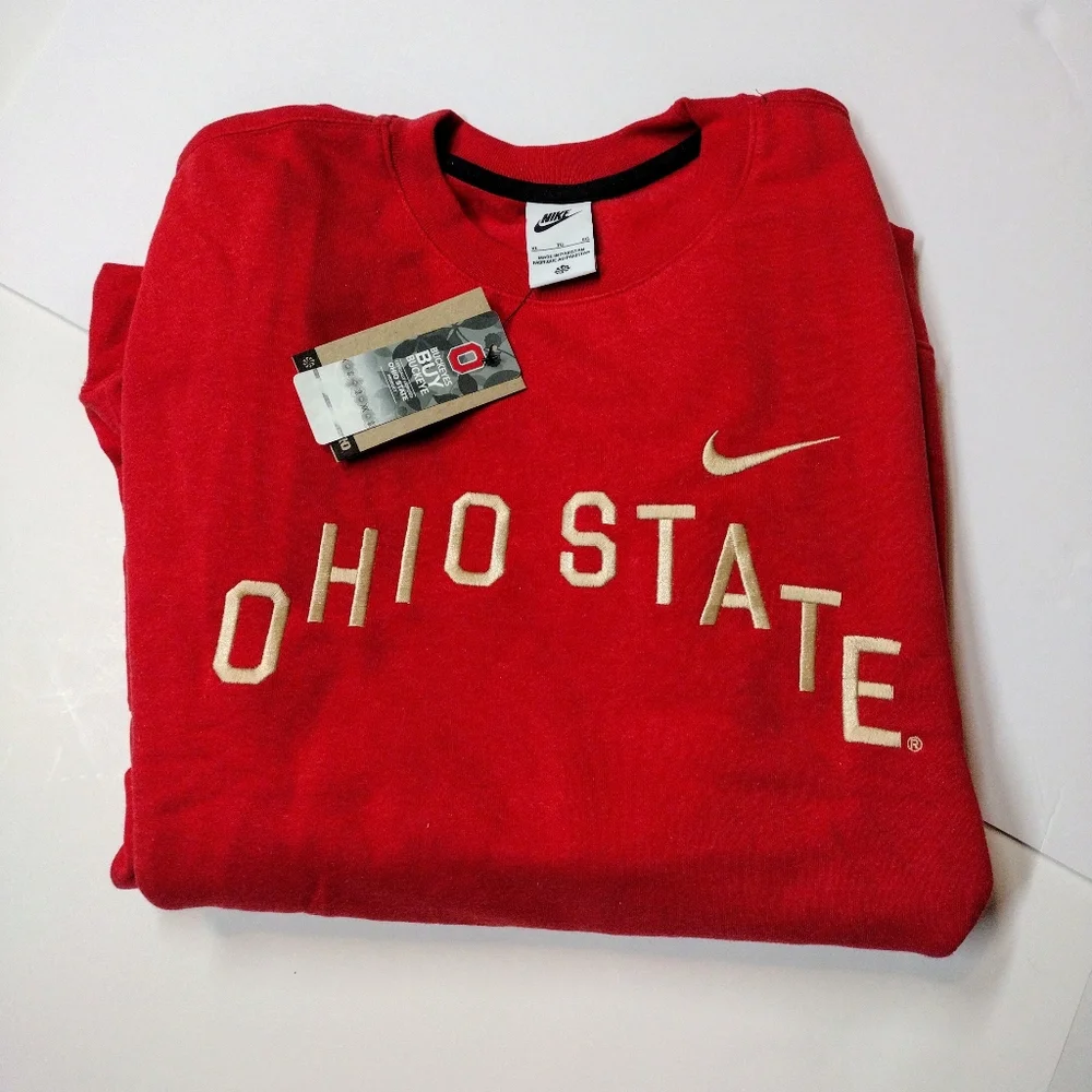 Nike Ohio State buckeyes Crew neck Sweatshirt Men's size M NEW!! ๐ฅ - Picture 1 of 9